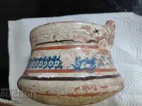 Μικρό παλιό, αντίκα κεραμικό κανάτι