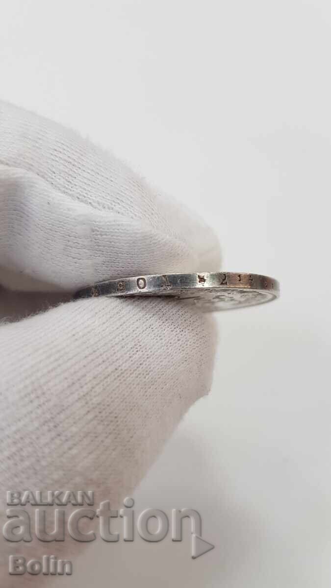 Много рядка руска царска сребърна монета рубла 1844 г. КБ. - 7