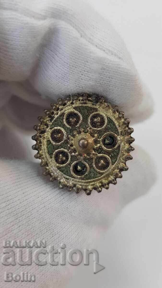 Rare Bulgarian Revival ring with gilding and enamel, 19th century - 7