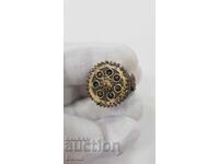 Σπάνιο βουλγαρικό αναγεννησιακό δαχτυλίδι με επιχρύσωση και σμάλτο 19ου αιώνα