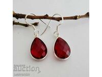 Silver Garnet Earrings