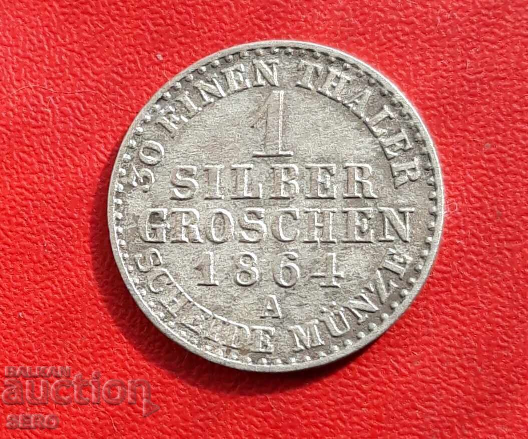Germany - Prussia - 1 Silver Groschen 1864 A - Berlin Germany - Prussia - 1 Silver Groschen 1864 A - Berlin