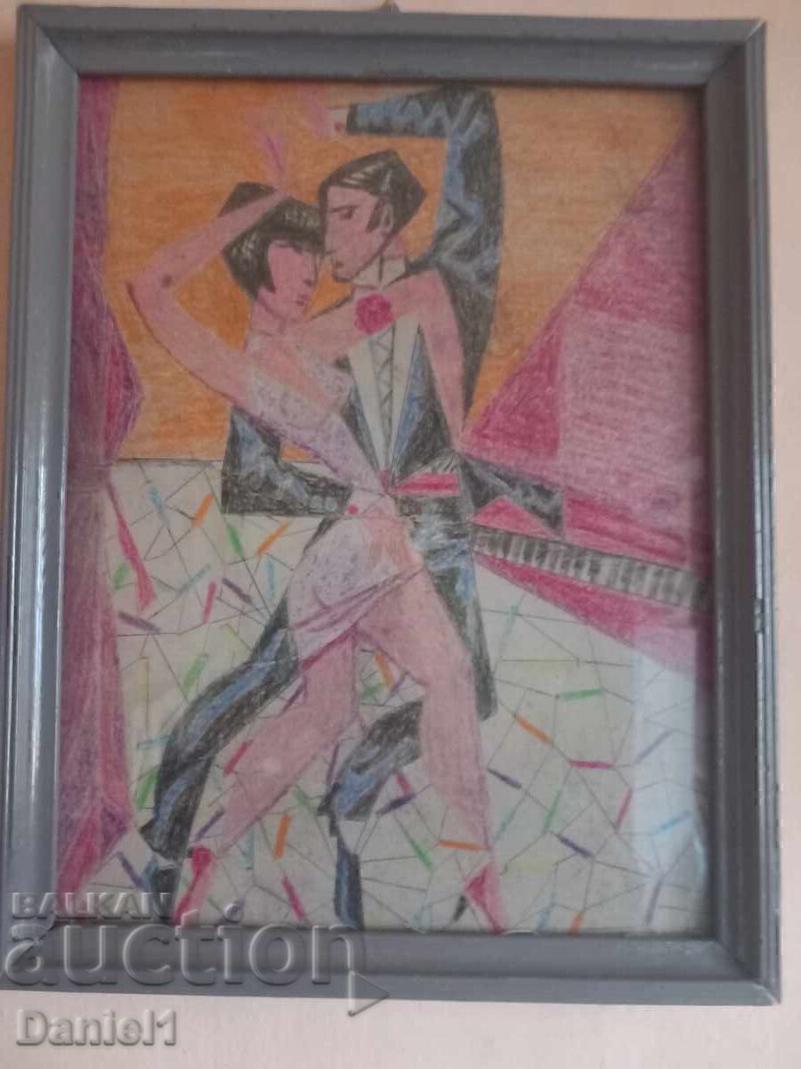 DANCE-pastel/cardboard