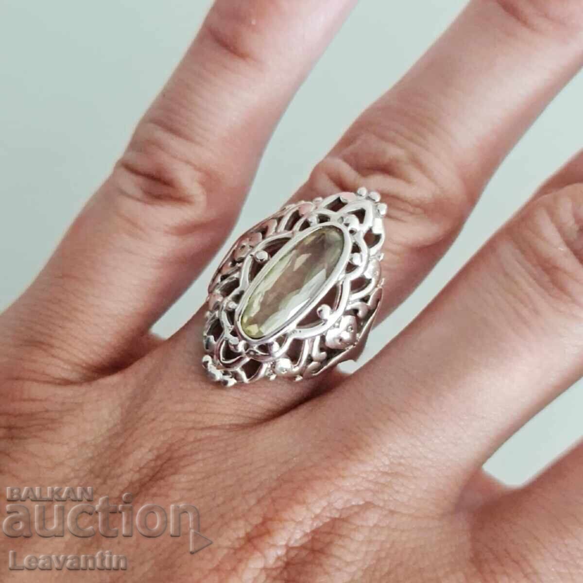 Сребърен пръстен с Лимонов Топаз с цена 96.00 лв. | € 49.08 Сребърен пръстен с Лимонов Топаз с цена 96.00 лв. | € 49.08