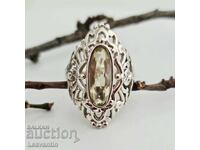 Silver ring with Lemon Topaz