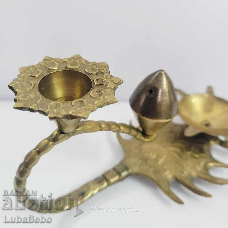 Κηροπήγιο με βάση και οπές για αρωματικά στικ - 5