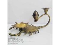 Candlestick with holder and holes for incense sticks