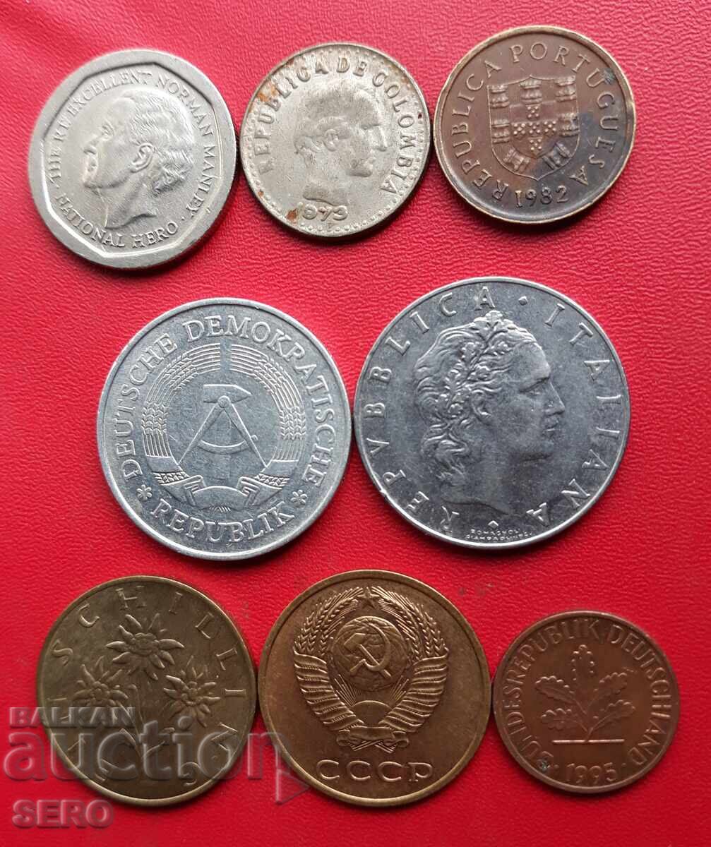 Mixed lot of 8 coins with price 1.00 BGN | € 0.51 Mixed lot of 8 coins with price 1.00 BGN | € 0.51