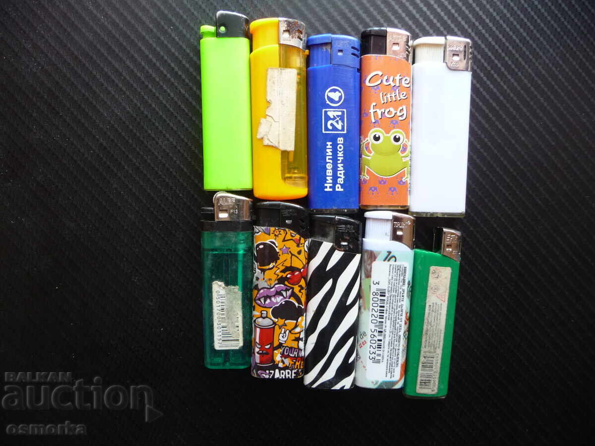 10 lighters for 4lv. lighter cigarettes pipe cigars fire flame smoke with price 4.00 BGN | € 2.05