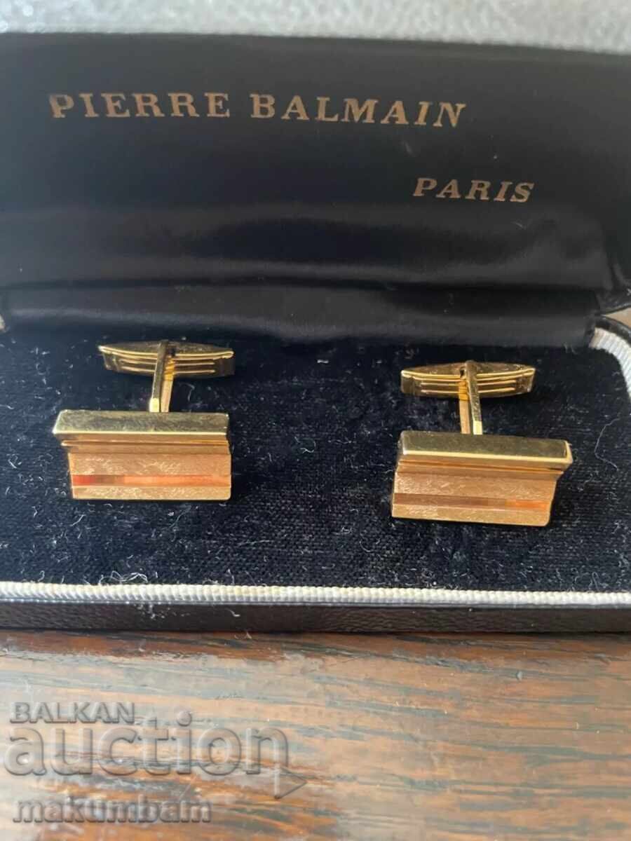 Δημοπρασία Vintage PIERRE BALMAIN Paris επιχρυσωμένα μανικετόκουμπα Δημοπρασία Vintage PIERRE BALMAIN Paris επιχρυσωμένα μανικετόκουμπα