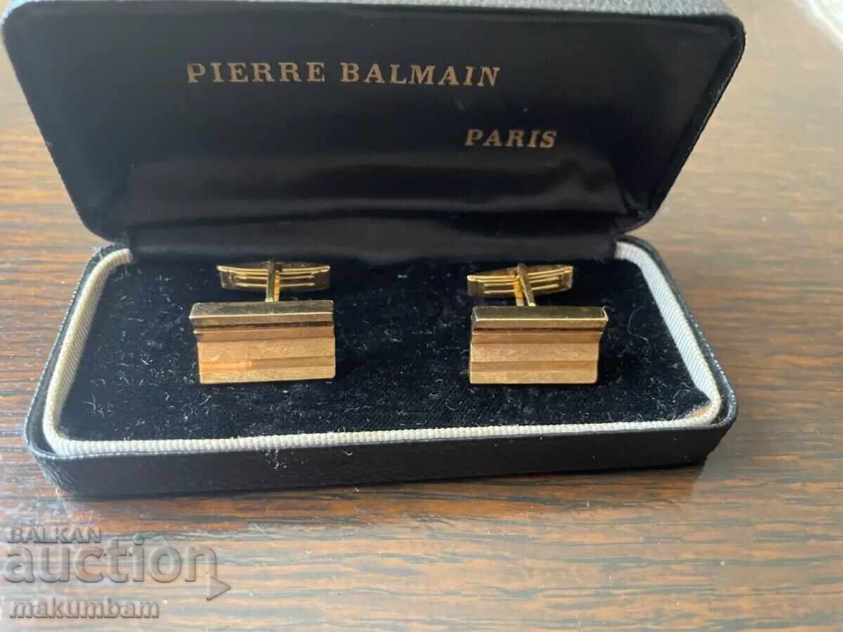 Vintage PIERRE BALMAIN Paris επιχρυσωμένα μανικετόκουμπα Vintage PIERRE BALMAIN Paris επιχρυσωμένα μανικετόκουμπα