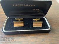 Butoni vintage PIERRE BALMAIN Paris placati cu aur
