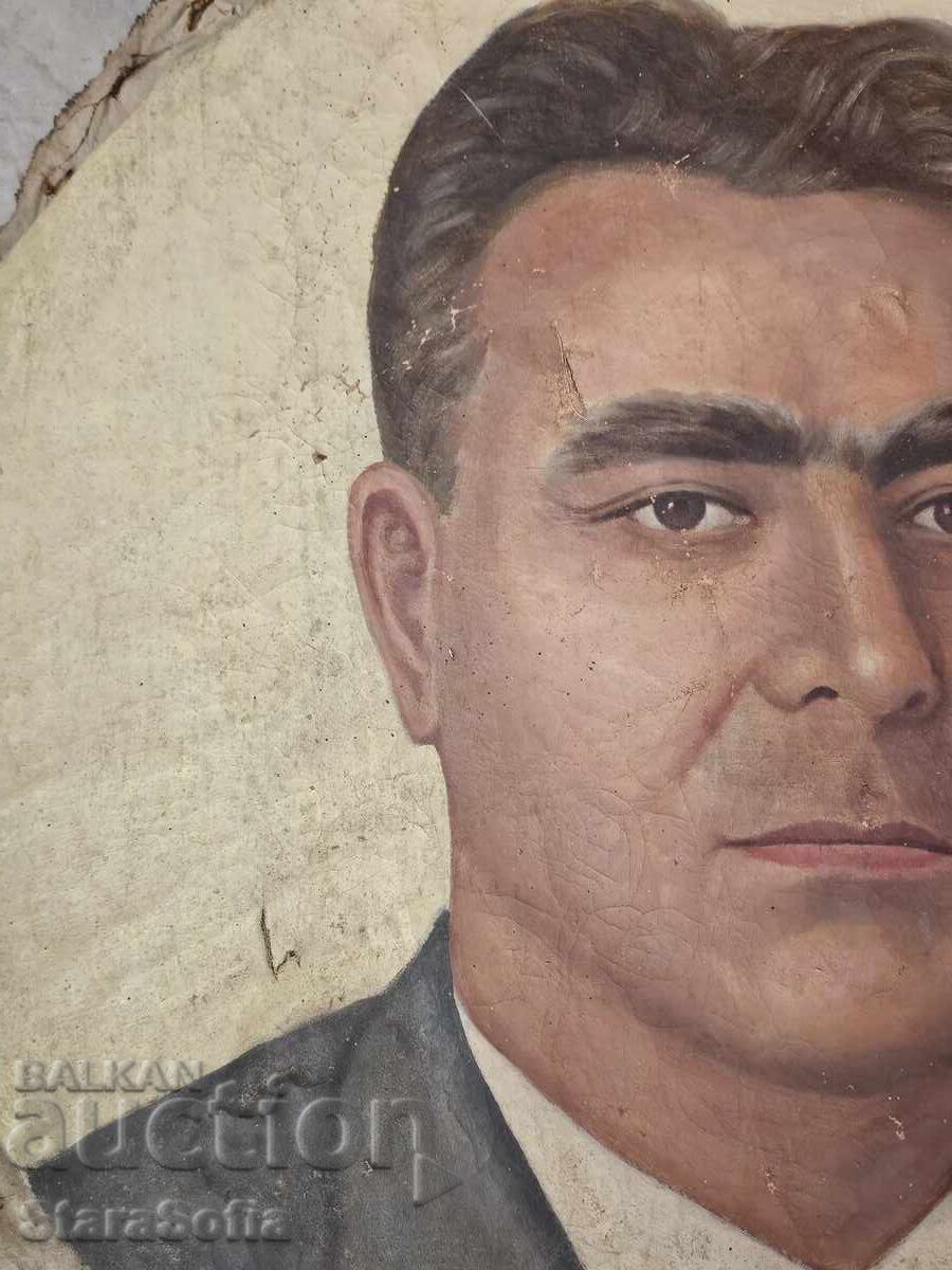Μεγάλη ζωγραφική προσωπογραφία του Βάλκο Τσέρβενκοφ με τιμή € 230.08 | 450.00 BGN