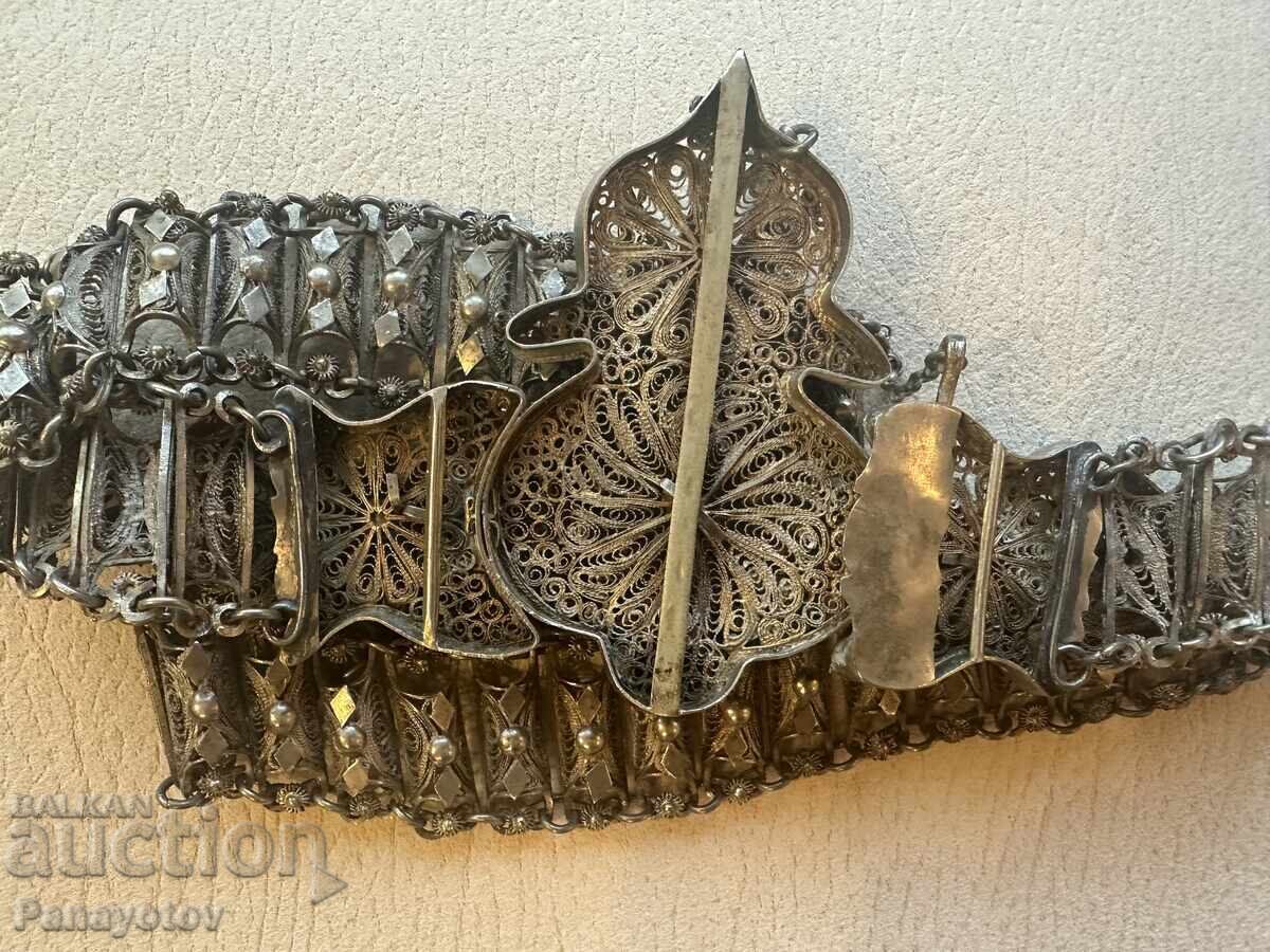 Auction  PAFTA PAFTI FILIGREE GOLD PLATED MERCURY BELT PERFECT MACEDONIAN
