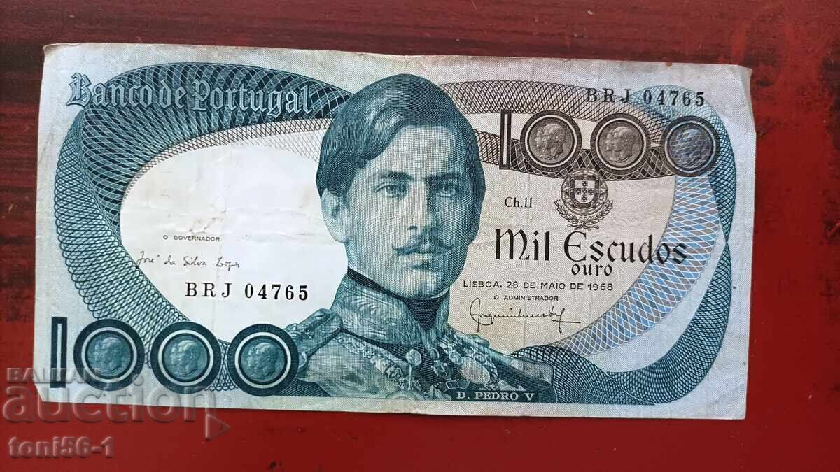 Португалия 1000 ескудос 1968