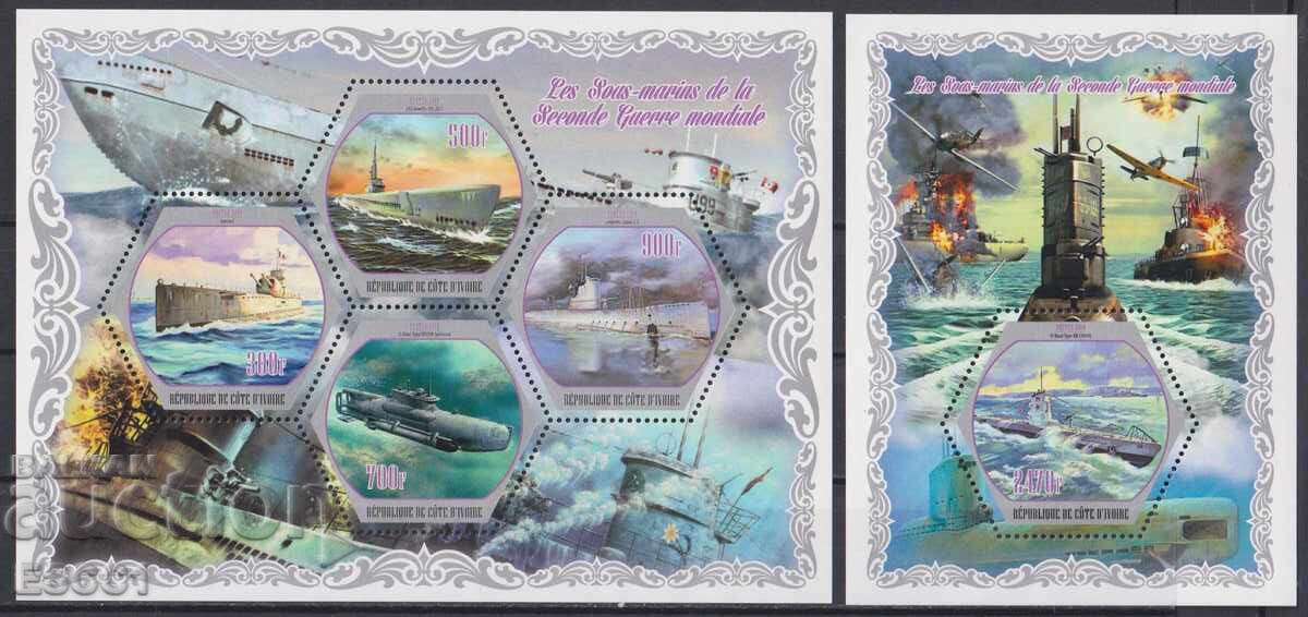 Καθαρίστε το φύλλο γραμματοσήμων και μπλοκ Πλοία 2018 Ακτή Ελεφαντοστού Καθαρίστε το φύλλο γραμματοσήμων και μπλοκ Πλοία 2018 Ακτή Ελεφαντοστού