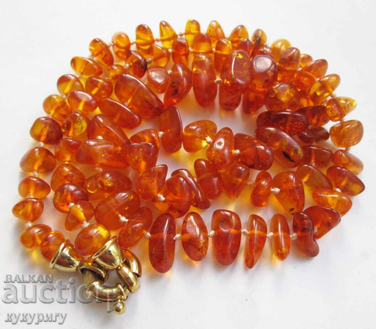 Старо кехлибарено колие гердан натурален естествен кехлибар с цена 65.00 лв. | € 33.23