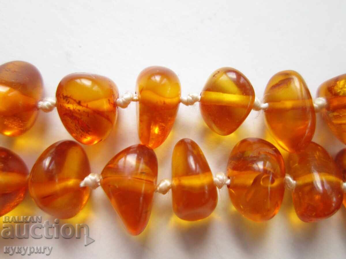 Аукцион Старо кехлибарено колие гердан натурален естествен кехлибар