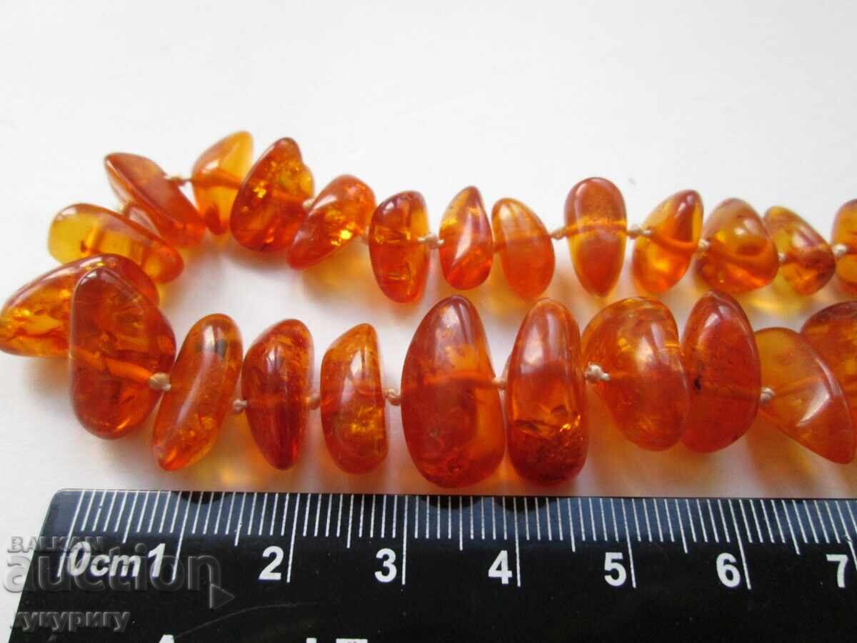 Старо кехлибарено колие гердан натурален естествен кехлибар - 5