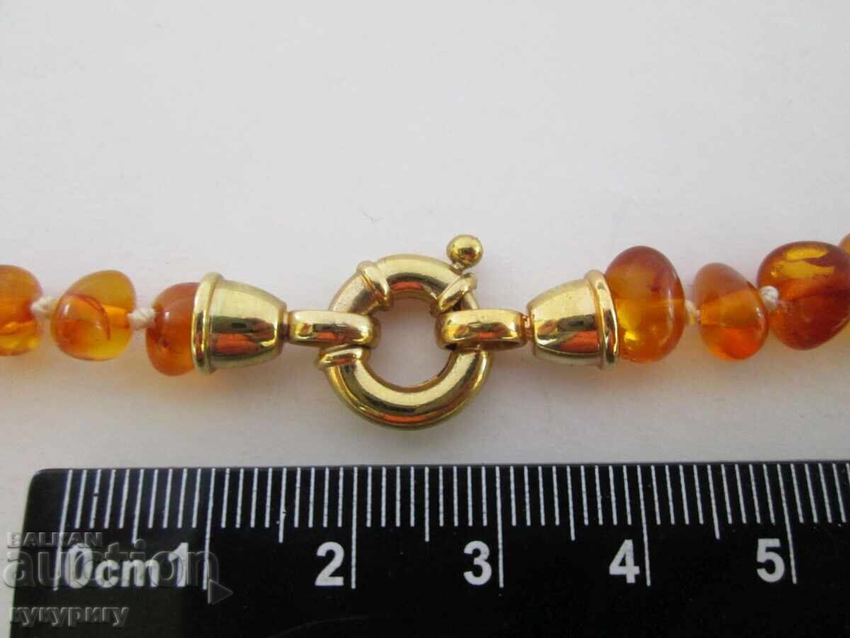 Старо кехлибарено колие гердан натурален естествен кехлибар - 7