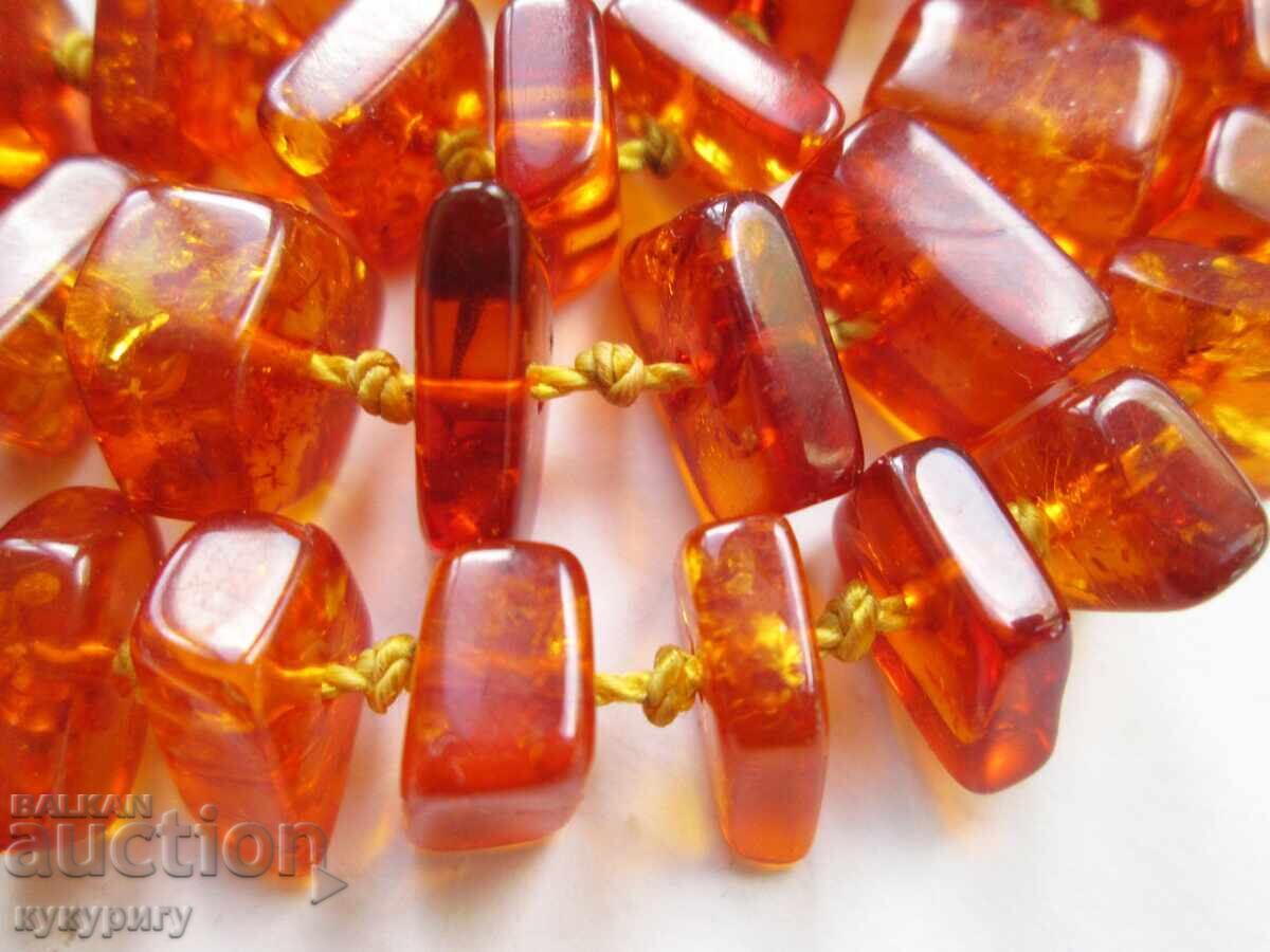 Παλιό κολιέ από κεχριμπάρι, φυσικό κεχριμπάρι - 6