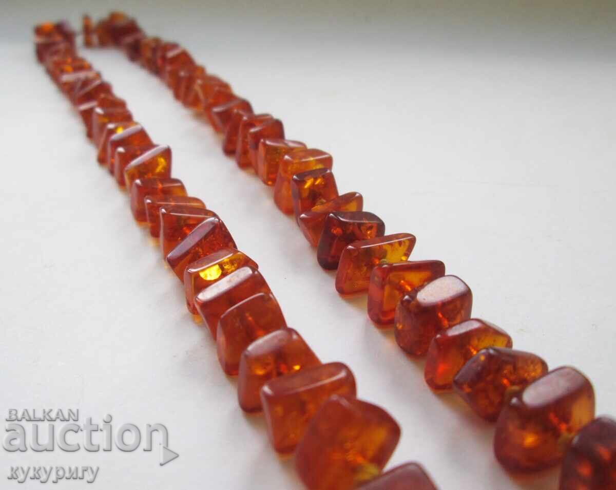 Παλιό κολιέ από κεχριμπάρι, φυσικό κεχριμπάρι - 7