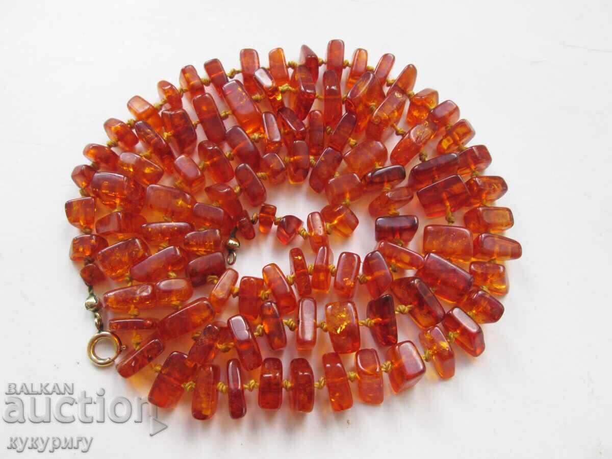 Παλιό κολιέ από κεχριμπάρι, φυσικό κεχριμπάρι