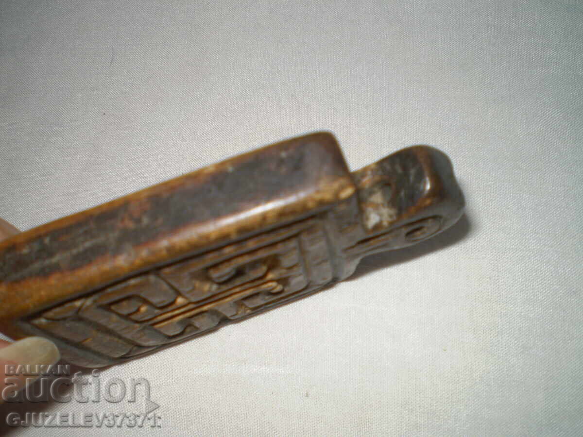 Аукцион 19 век Антична, много рядък дървен печат рядка на ходка Аукцион 19 век Антична, много рядък дървен печат рядка на ходка