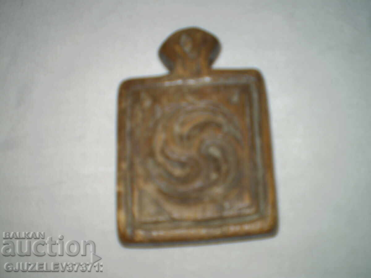 Доставка на 19 век Антична, много рядък дървен печат рядка на ходка Доставка на 19 век Антична, много рядък дървен печат рядка на ходка