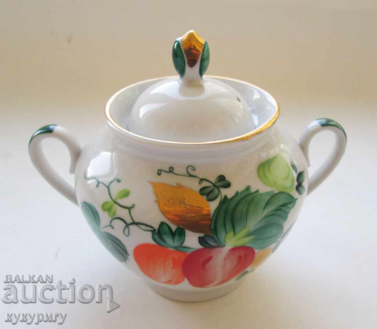 Zaharniță din porțelan rusesc pictat manual, LFZ Zaharniță din porțelan rusesc pictat manual, LFZ