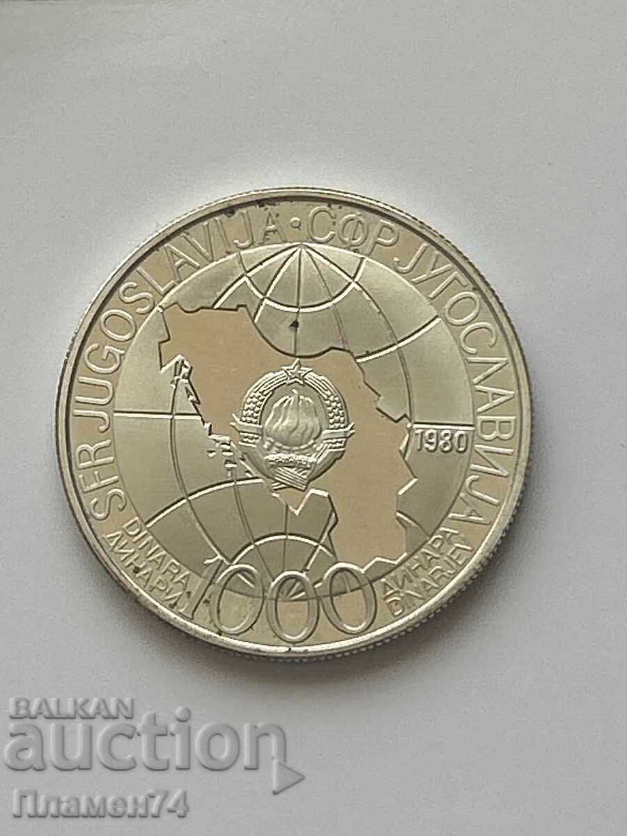 1000 Dinari 1980 Iugoslavia Iosip Broz Tito