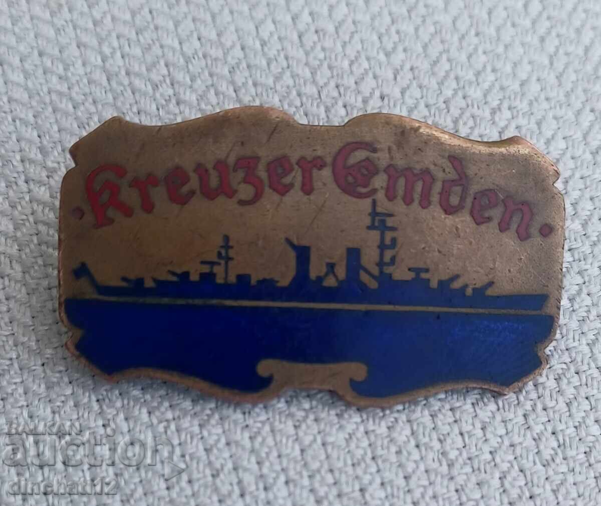 Σημάδι. Γερμανικό Ναυτικό - III Reich - Kreuzer Emden με τιμή 205.00 BGN | € 104.81