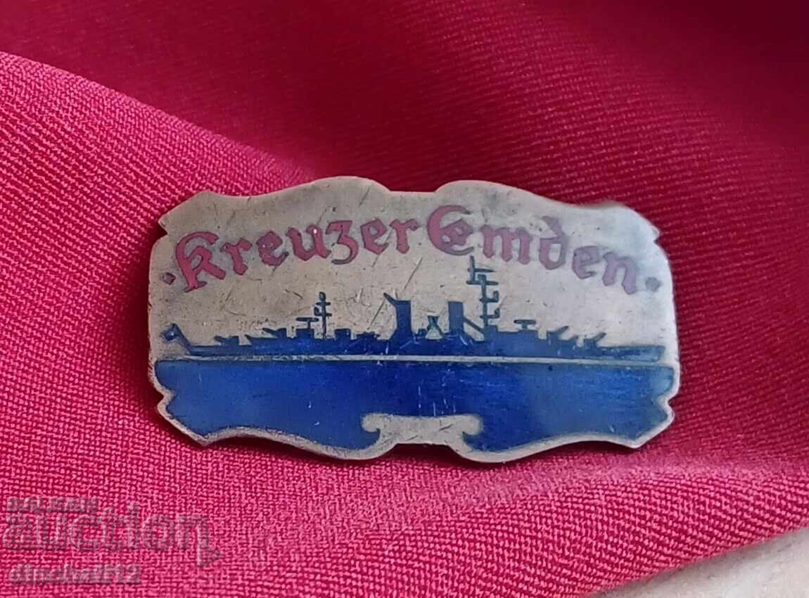 Semn. Marina Germană - Al Treilea Reich - Crucișător Emden