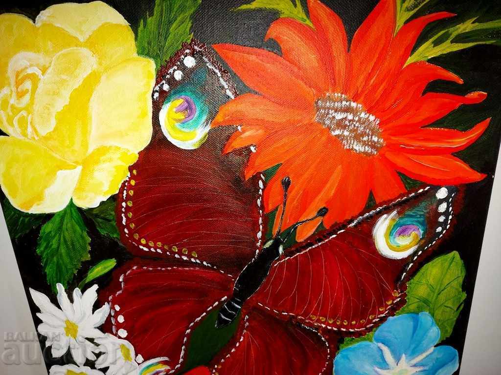 . PAINTED PANEL STILL LIFE ACRYLIC PAINTS with price 35.00 BGN | € 17.90