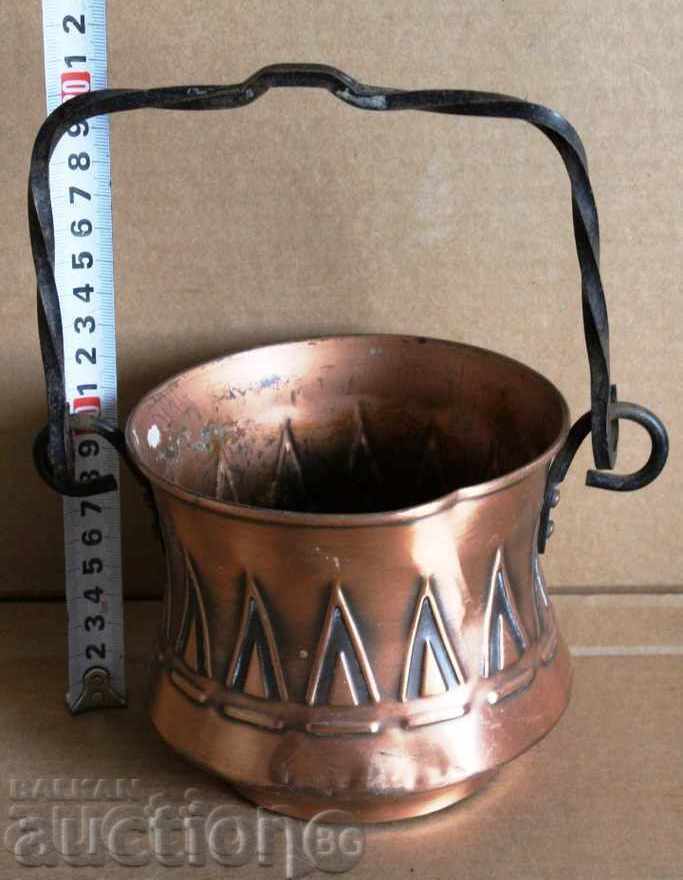 ΠΑΛΙΟ ΧΑΛΚΙΝΟ ΔΟΧΕΙΟ ΓΙΑ ΠΑΓΩΤΟ ΧΑΛΚΙΝΟ ΣΚΕΥΟΣ ΚΑΖΑΝΙ ΧΑΛΚΙΝΟ - 5