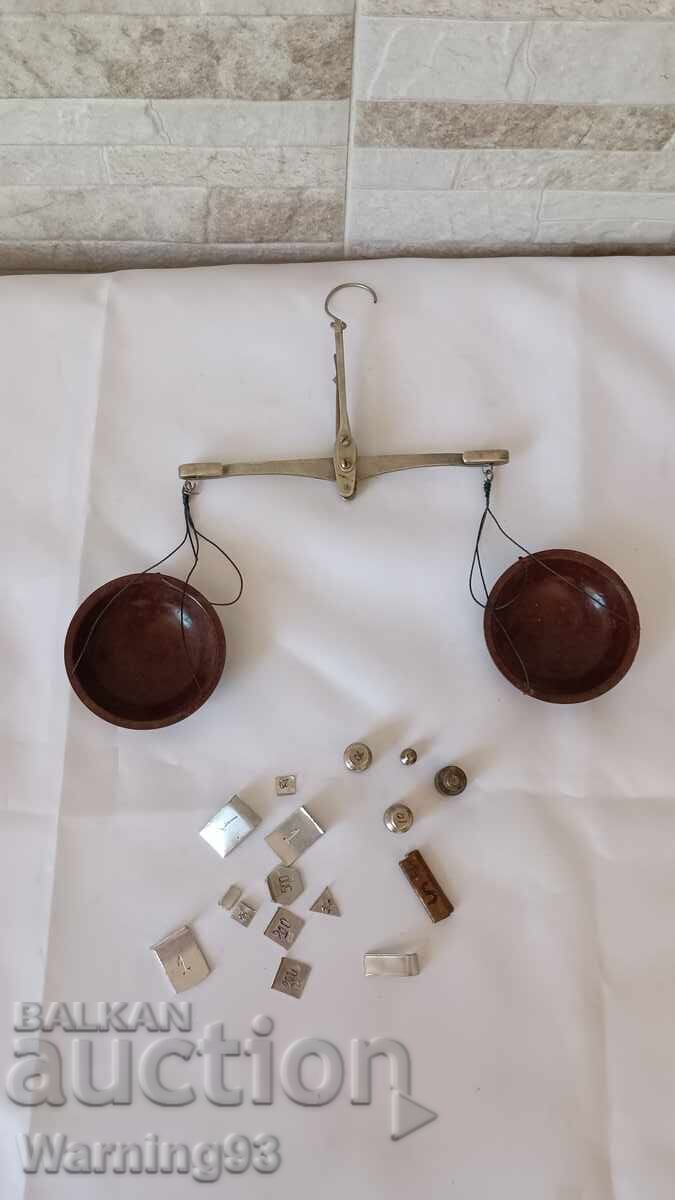 Old small scale with weights - Made in the USSR Old small scale with weights - Made in the USSR