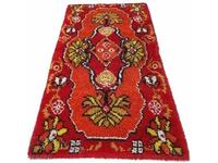 Covor vechi din lână shaggy, chitenic, anii '80 (17.1)