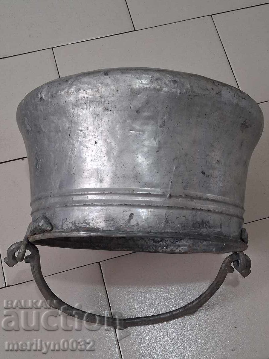 Old cauldron copper pot copper tinned coin with price 130.00 BGN | € 66.47