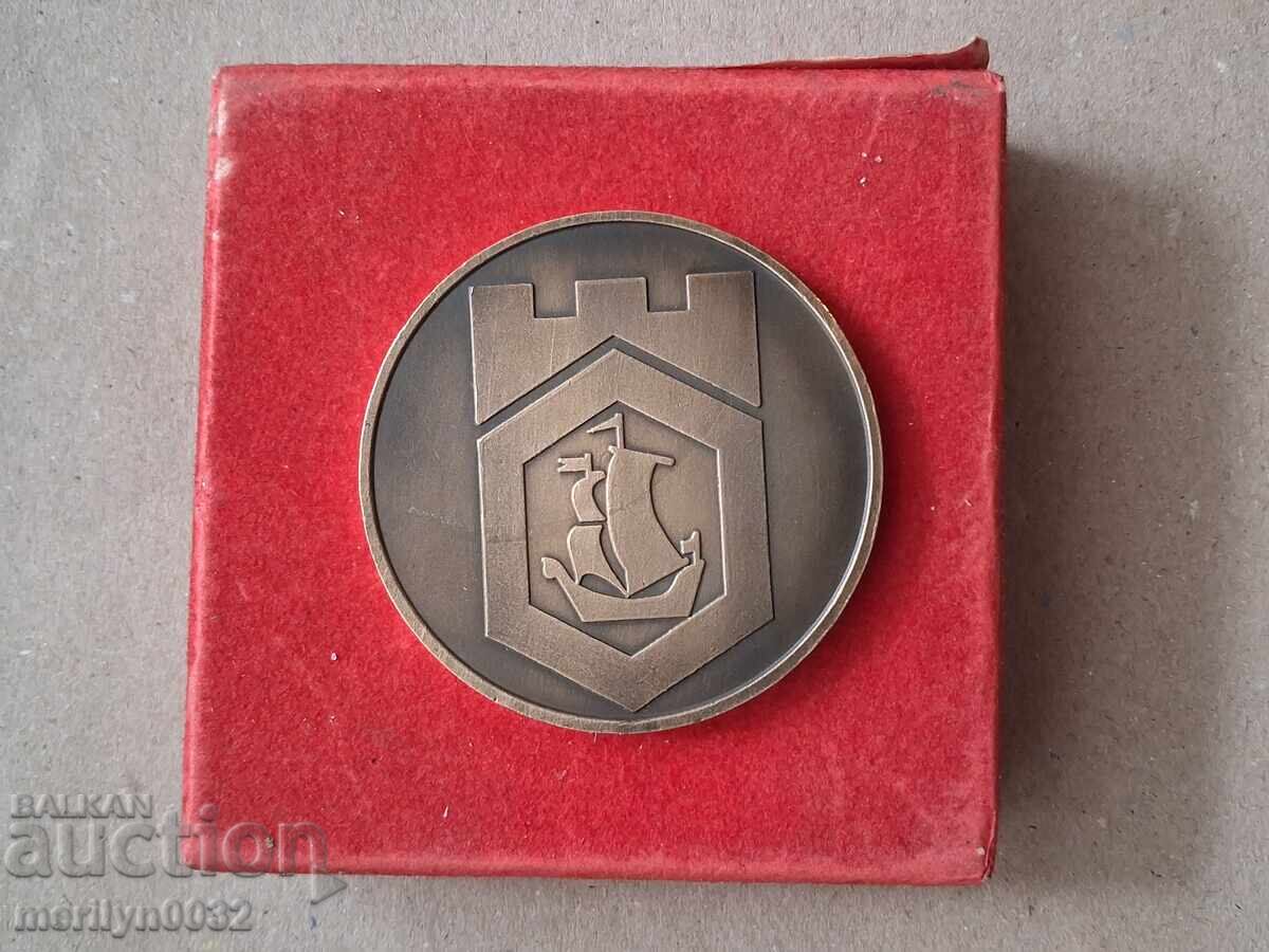 Бронзов плакет Никола Вапцаров медал знак НРБ - 5