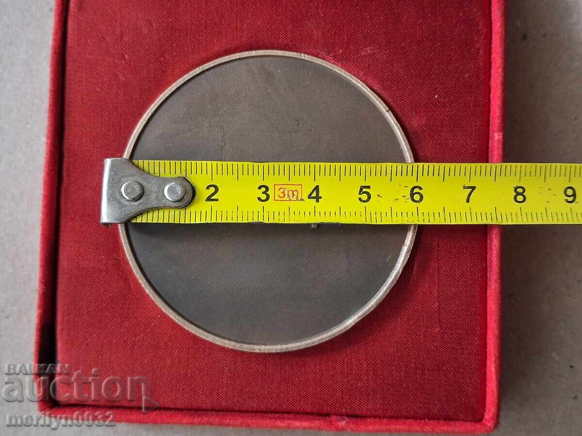 Бронзов плакет Никола Вапцаров медал знак НРБ - 6