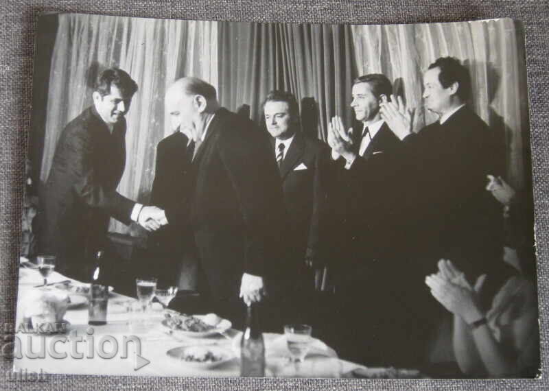 Стара снимка фото Тодор Живков Павел Писарев банкет Стара снимка фото Тодор Живков Павел Писарев банкет