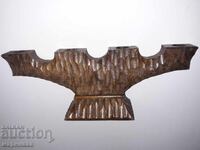 Old Wooden Candlestick