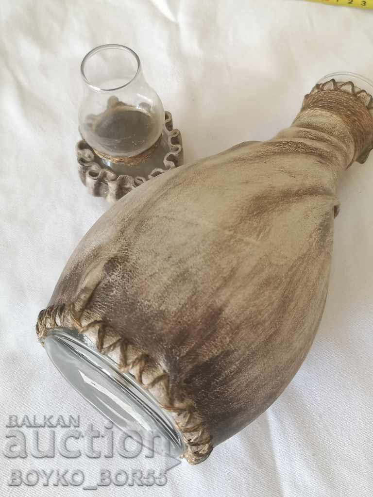 Delivery of Beautiful Large Bottle with Natural Leather Lining