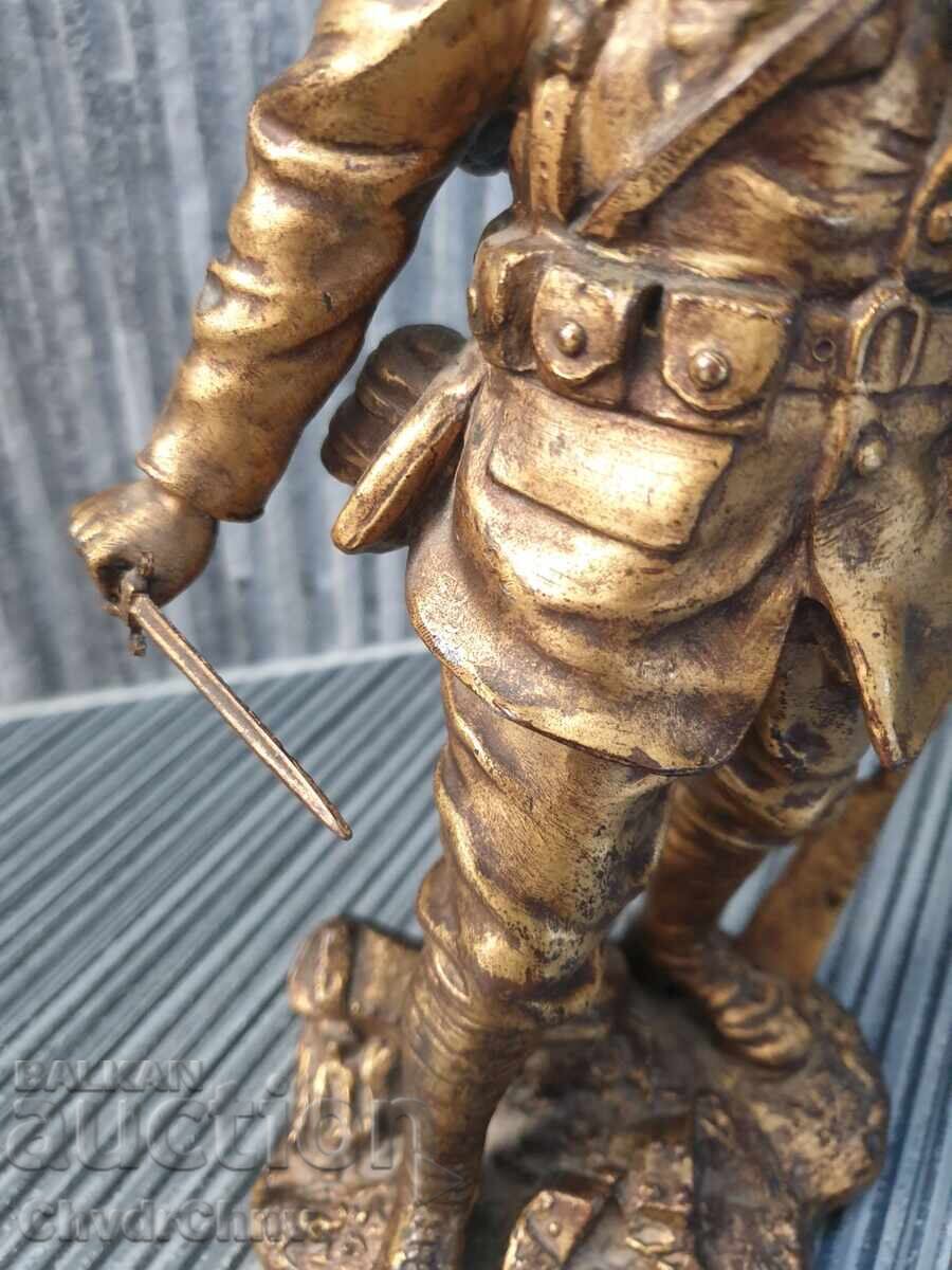 Ruffony 28cm / old bronze sculpture / figure of a soldier - 5