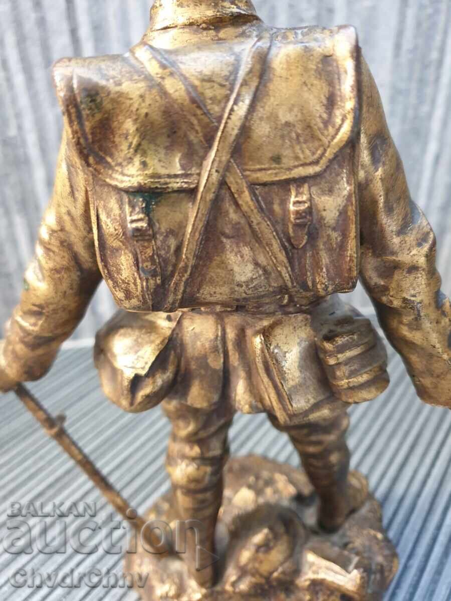 Ruffony 28cm / old bronze sculpture / figure of a soldier - 7