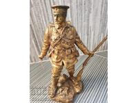 Ρουφόνυ 28εκ/παλαιό μπρούτζινο γλυπτό/φιγούρα στρατιώτη