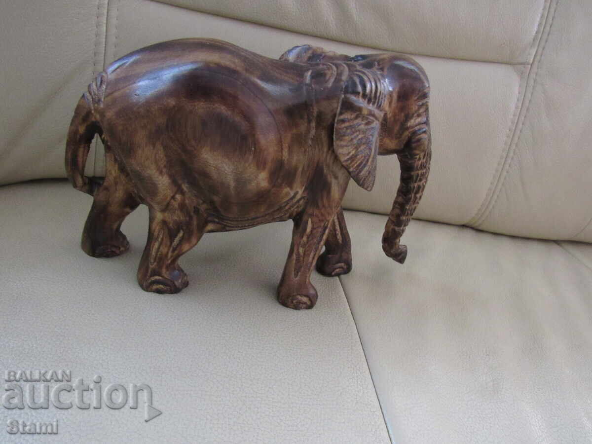 Elephant - wooden figure from mahogany, Ethiopia