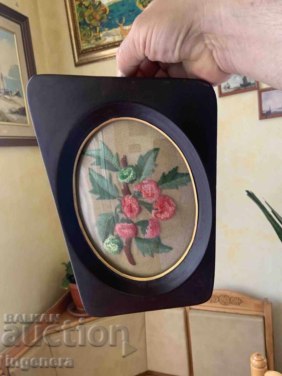 Delivery of EARLY SOCIETY TAPESTRY SEWED PANEL WOODEN FRAME GLASS