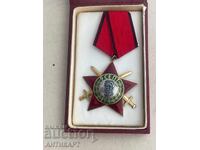 Ordinul 9 Septembrie gradul al treilea cu săbii cu nit, cu cutie