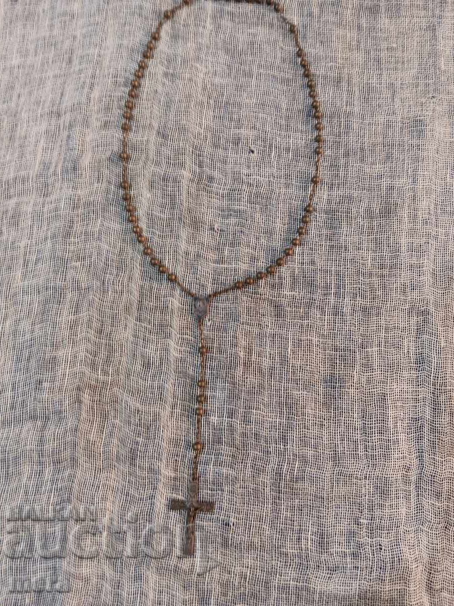 Rozariu catolic italian argintat